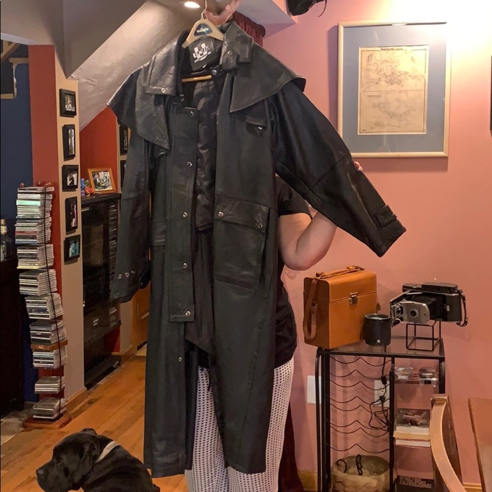 Men’s Leather Trench Coat